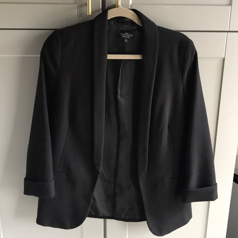 Topshop 3 quarter sleeve Boyfriend Blazer